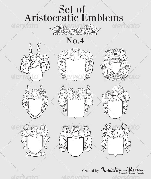 GraphicRiver Set of Aristocratic Emblems No4 5031795 GraphicRiver Set of Aristocratic Emblems No4 5031795