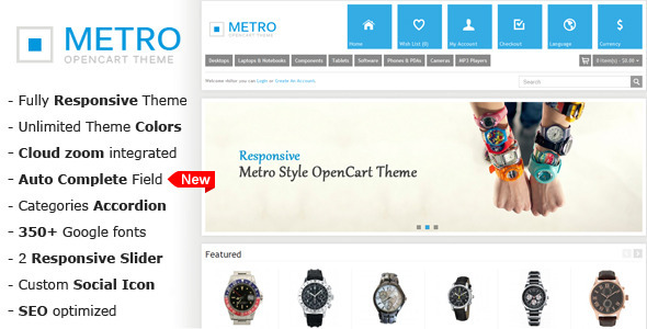 Metro - Multi-Purpose Responsive OpenCart Theme - OpenCart eCommerce