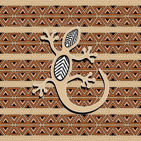 GraphicRiver Africa Art Design with Gecko 5026661 GraphicRiver Africa Art Design with Gecko 5026661