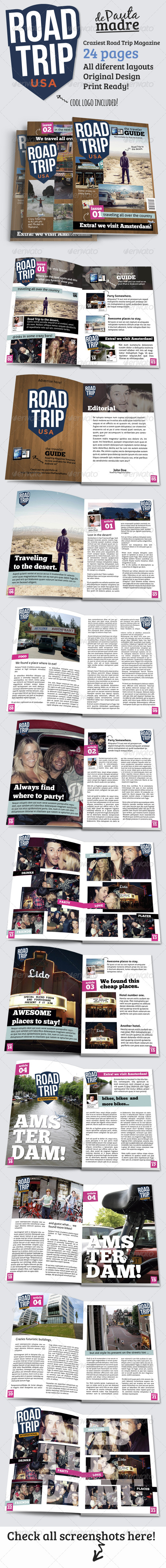 GraphicRiver Road Trip Magazine Template 5032624 GraphicRiver Road Trip Magazine Template 5032624