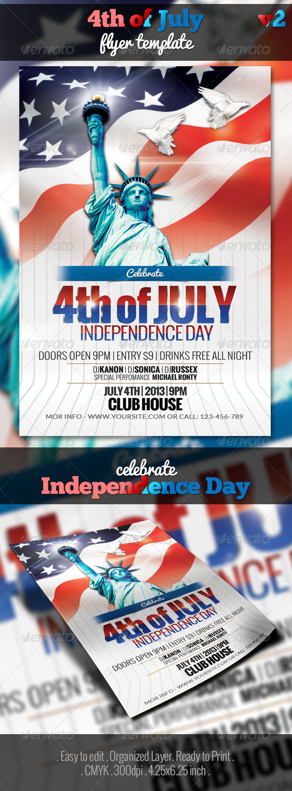 GraphicRiver 4th of July Flyer Template v2 5034510 GraphicRiver 4th of July Flyer Template v2 5034510