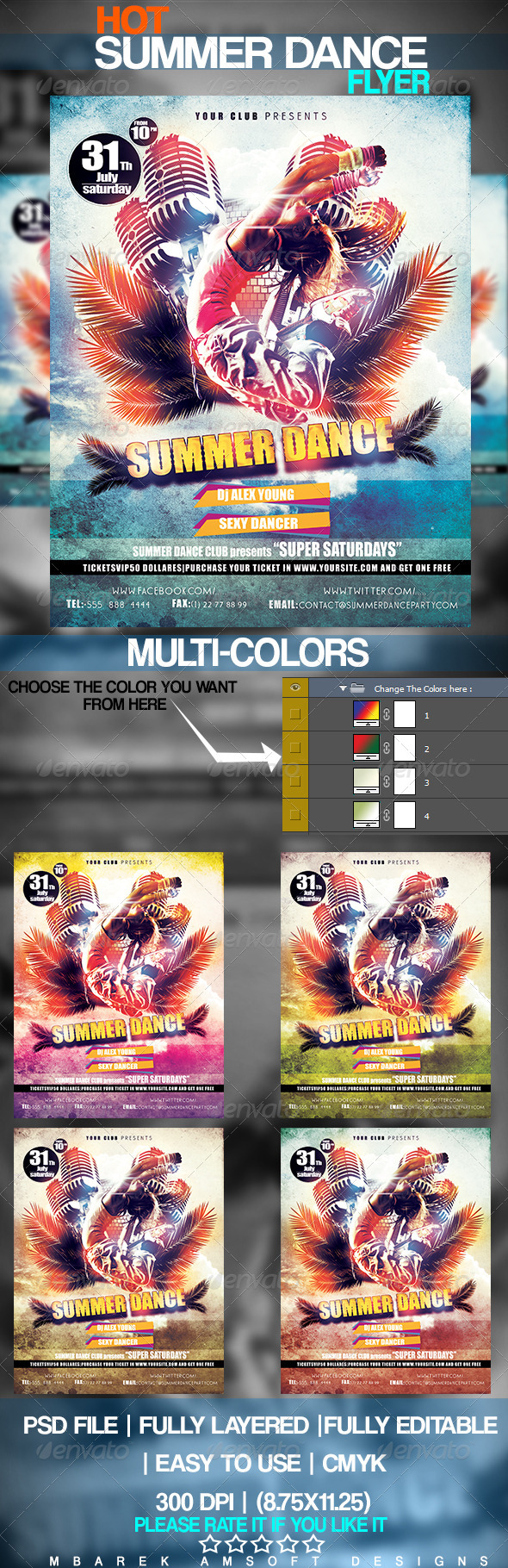 GraphicRiver Summer Dance Flyer 5039356 GraphicRiver Summer Dance Flyer 5039356