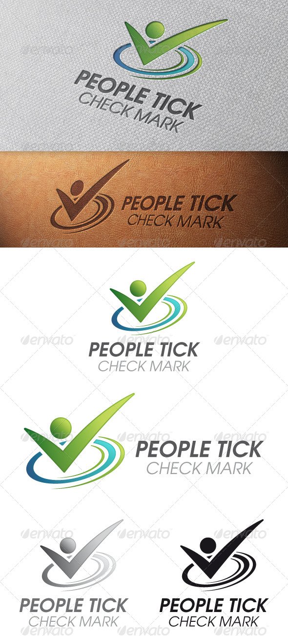 GraphicRiver People Tick Check Mark Logo Template 5041728 GraphicRiver People Tick Check Mark Logo Template 5041728