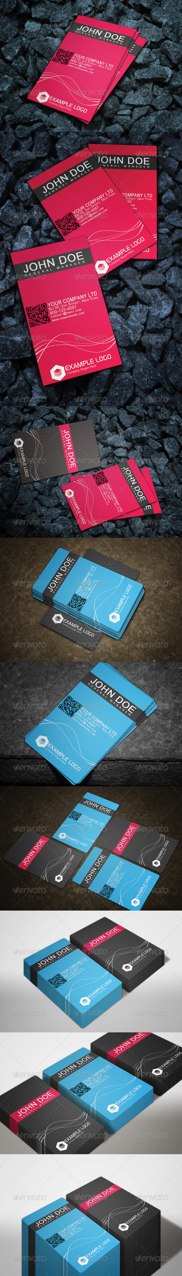 Photorealistic Business Card Mock-Up Bundle 1 - Business Cards Print