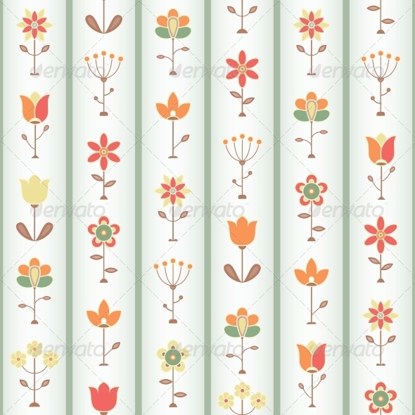 GraphicRiver Retro Flower Seamless 5044593 GraphicRiver Retro Flower Seamless 5044593