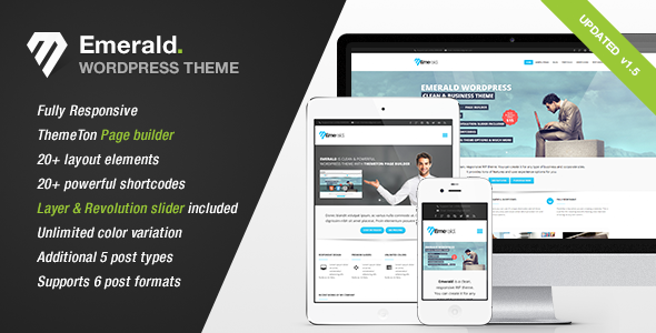 Emerald - Modern and Elegant theme for Corporate - Creative WordPress