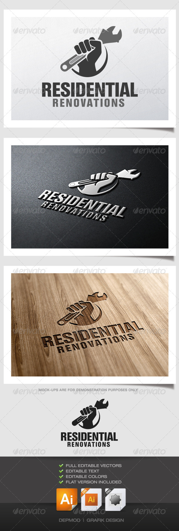 GraphicRiver Residential Renovations Logo 5053449 GraphicRiver Residential Renovations Logo 5053449