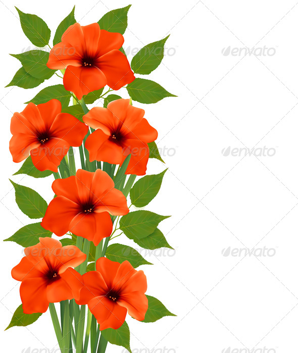 GraphicRiver Holiday Background with Orange Beautiful Flowers 5055131 GraphicRiver Holiday Background with Orange Beautiful Flowers 5055131