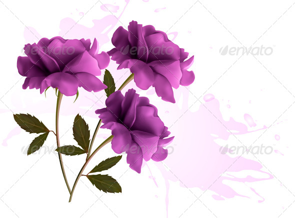 GraphicRiver Holiday Background with Three Flowers 5055556 GraphicRiver Holiday Background with Three Flowers 5055556