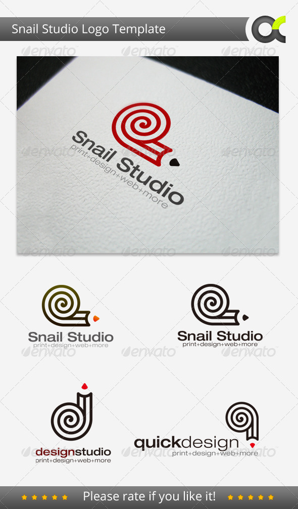 GraphicRiver Snail Studio Logo Template 5056135 GraphicRiver Snail Studio Logo Template 5056135