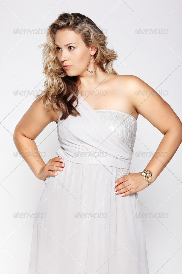 beautiful plus size woman - Stock Photo - Images