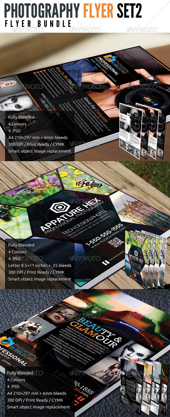 Photography Flyer Bundle Set 2 - Flyers Print Templates