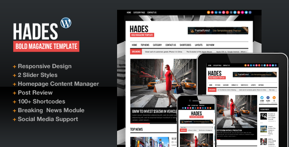 Hades Bold Magazine Newspaper Template - News / Editorial Blog / Magazine