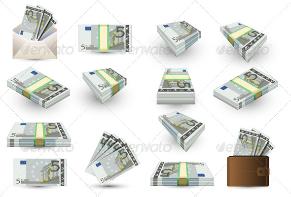 GraphicRiver Full Set of Five Euros Banknotes 5062126 GraphicRiver Full Set of Five Euros Banknotes 5062126