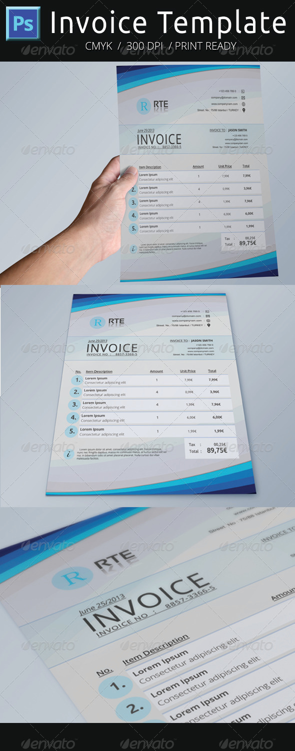 GraphicRiver Invoice Template 5063891 GraphicRiver Invoice Template 5063891