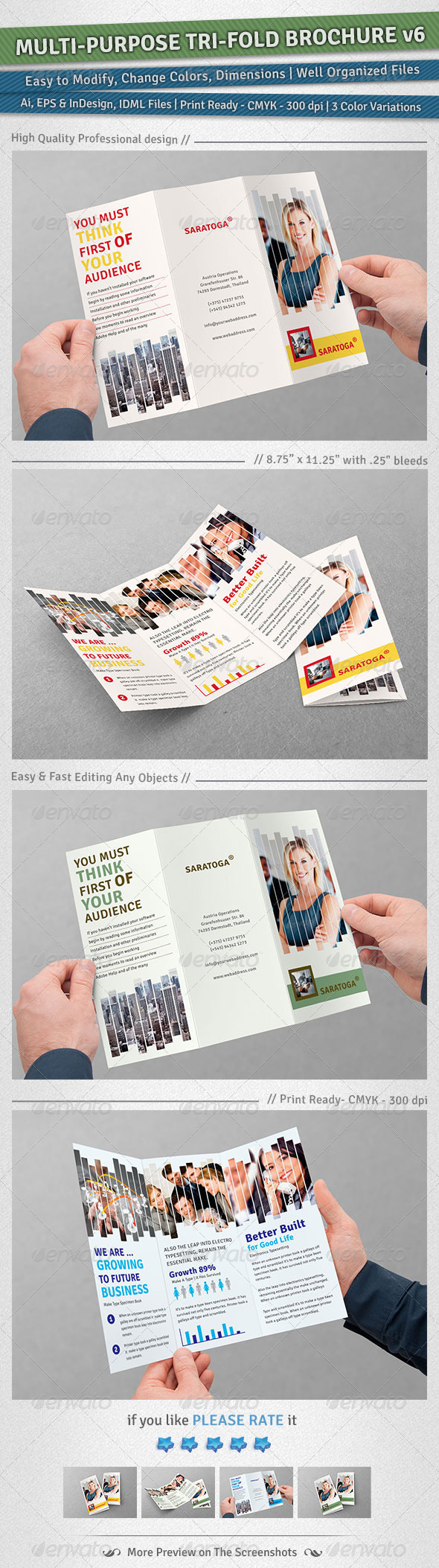 GraphicRiver Multi-purpose Tri-Fold Brochure Volume 6 5065410 GraphicRiver Multi-purpose Tri-Fold Brochure Volume 6 5065410