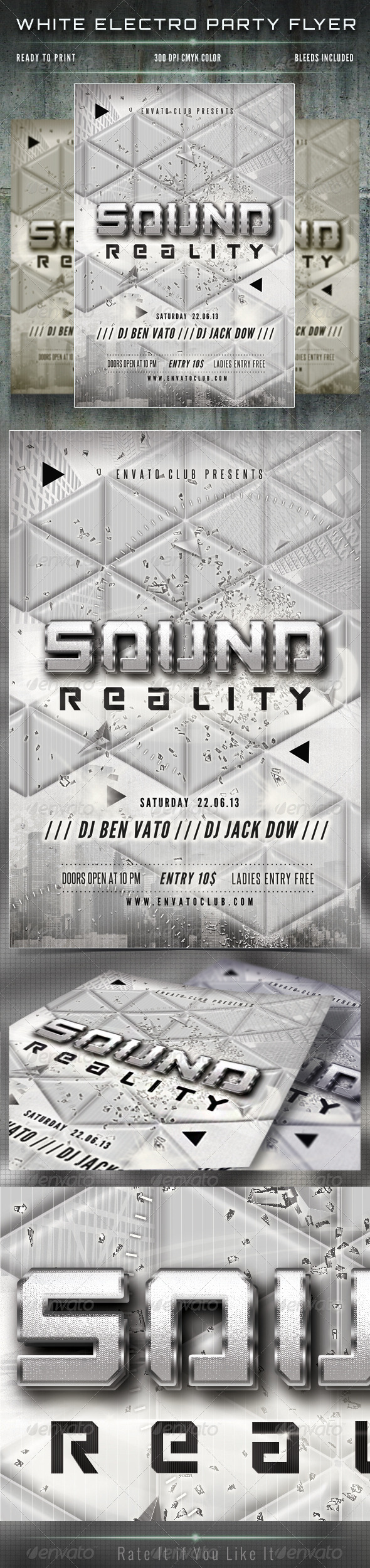 GraphicRiver White Electro Party Flyer 4981183 GraphicRiver White Electro Party Flyer 4981183