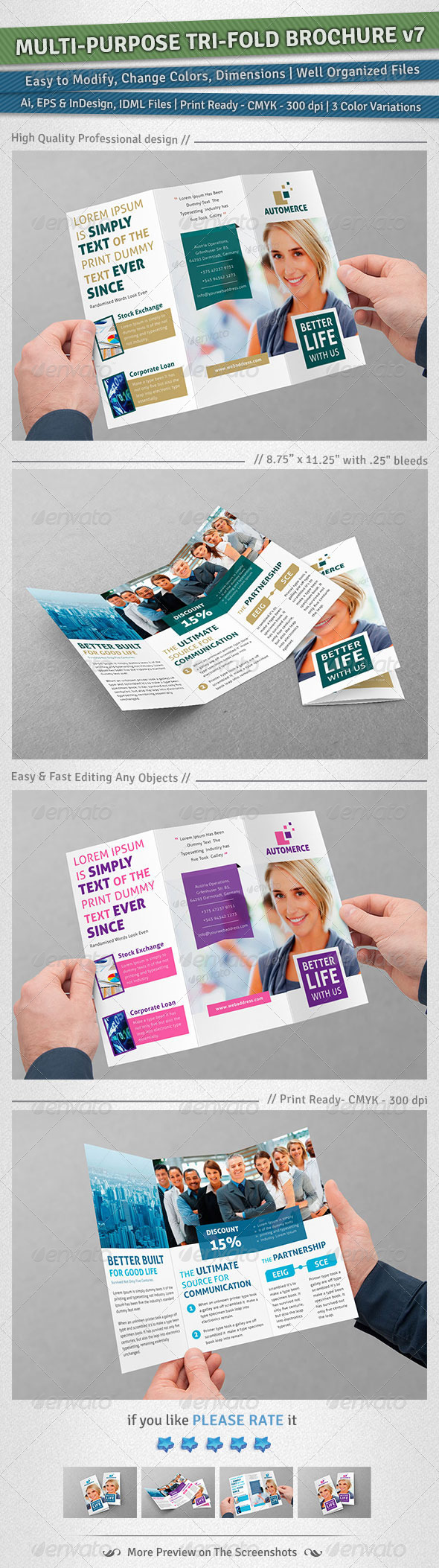 GraphicRiver Multi-purpose Tri-Fold Brochure Volume 7 5066301 GraphicRiver Multi-purpose Tri-Fold Brochure Volume 7 5066301
