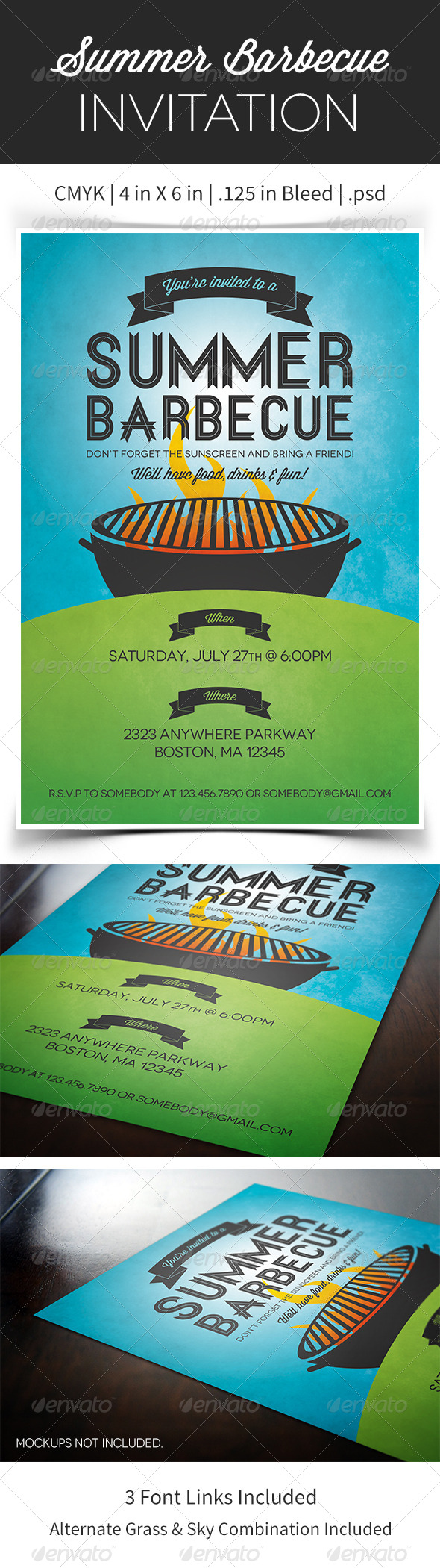 GraphicRiver Summer Barbecue Invitation Flyer 4974355 GraphicRiver Summer Barbecue Invitation Flyer 4974355