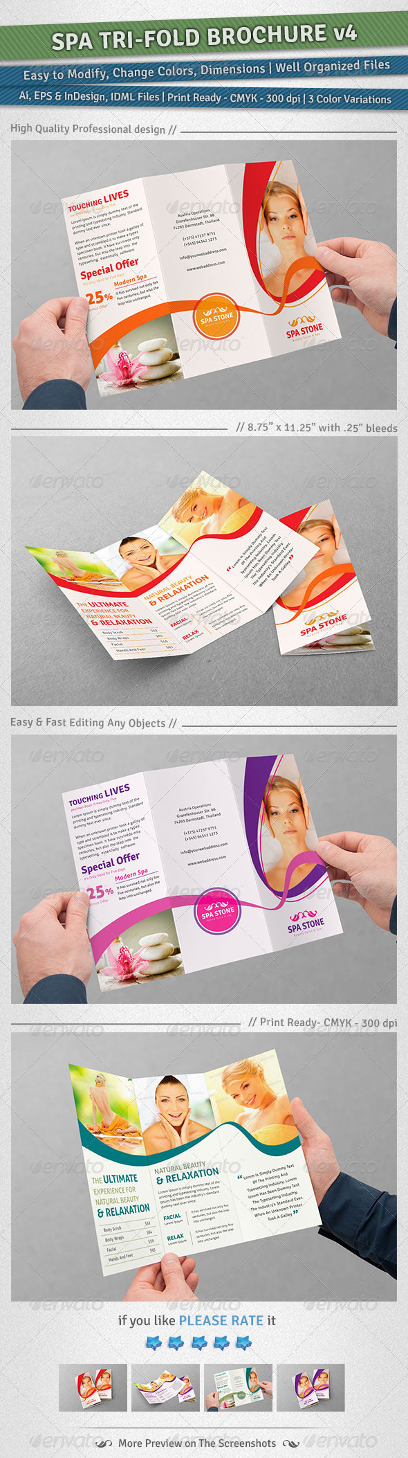 GraphicRiver Spa Tri-Fold Brochure Volume 4 5069953 GraphicRiver Spa Tri-Fold Brochure Volume 4 5069953