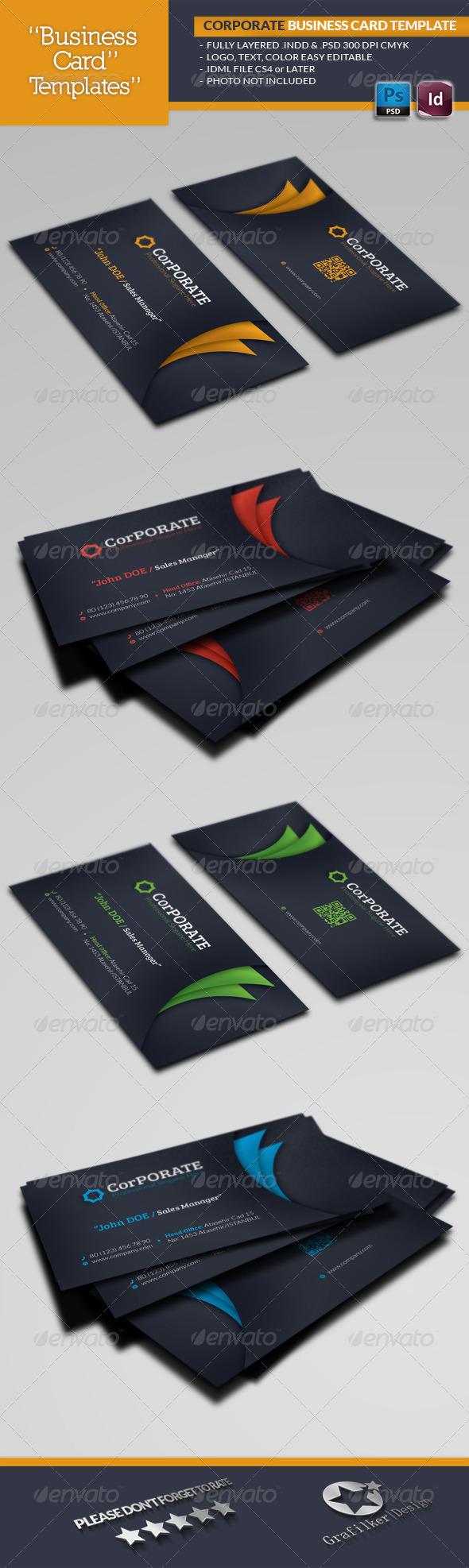 GraphicRiver Corporate Business Card Template 5071200 GraphicRiver Corporate Business Card Template 5071200