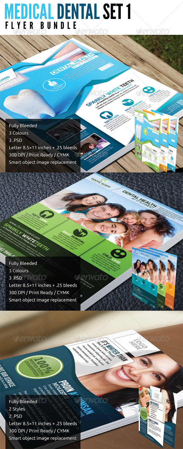 Medical Dental Bundle Set 1 - Corporate Flyers