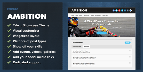 Ambition - WordPress Talent Theme - Personal Blog / Magazine
