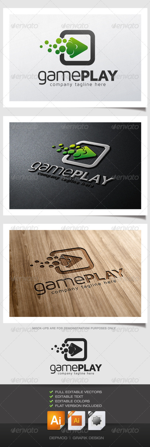 Game Play Logo - Symbols Logo Templates
