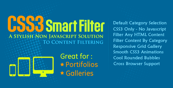 CSS3 Smart Filter - CodeCanyon Item for Sale