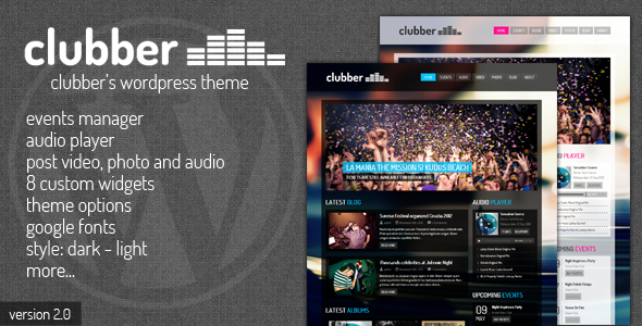 Clubber - Events & Music WordPress Theme - Nightlife Entertainment