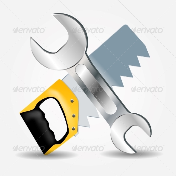 GraphicRiver Saw and Wrench Icon 5075675 GraphicRiver Saw and Wrench Icon 5075675