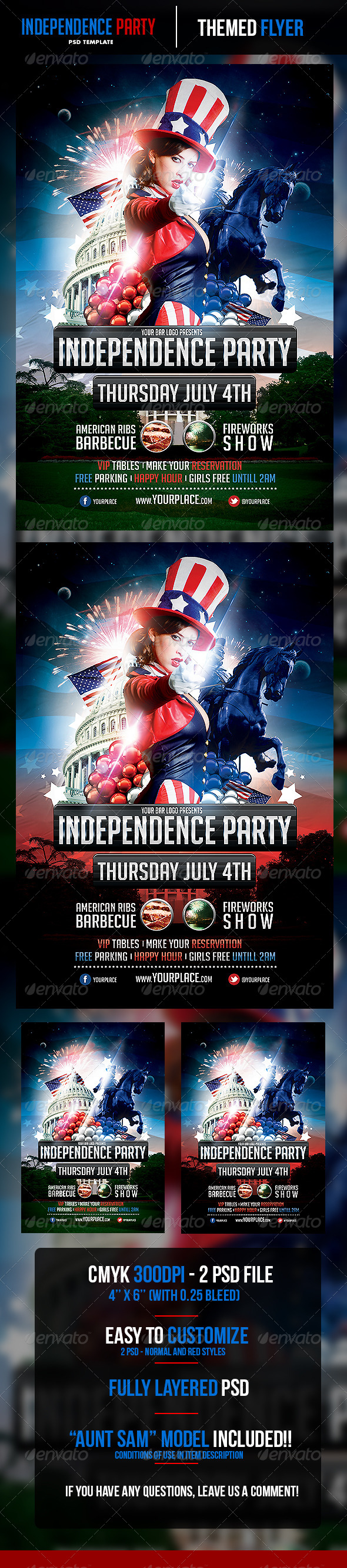 Independence Day Flyer Template - Holidays Events