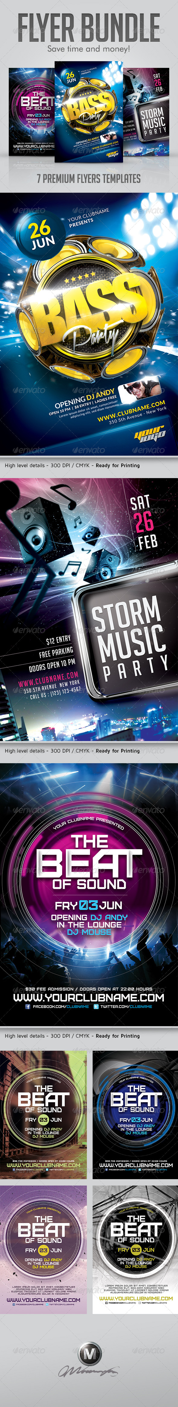 Club Party Flyer Bundle - Events Flyers
