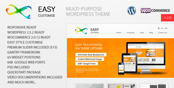 EasyCustomise - Multi-Purpose WordPress Theme - WooCommerce eCommerce