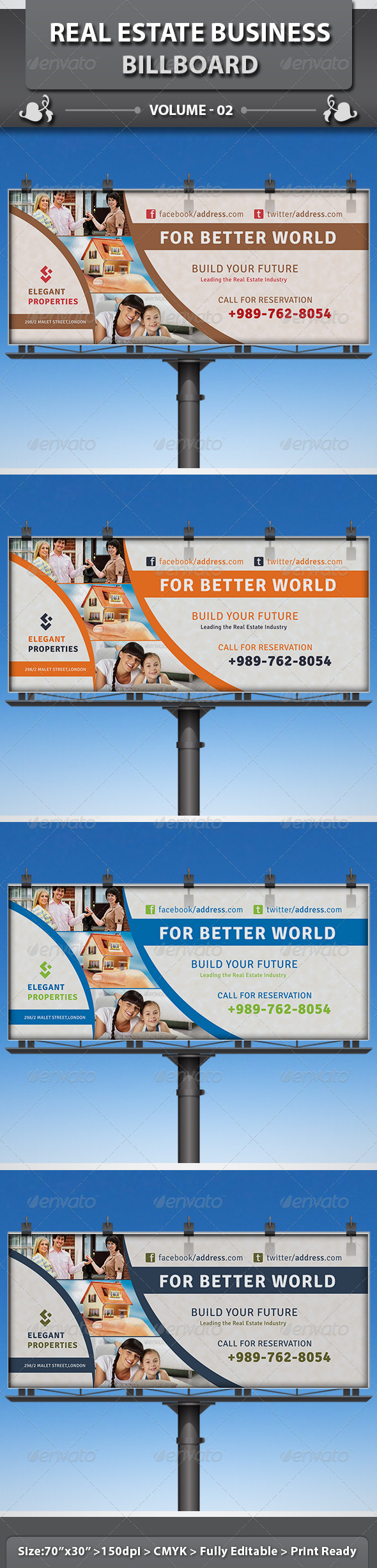 Real Estate Business Billboard | Volume 5 - Signage Print Templates