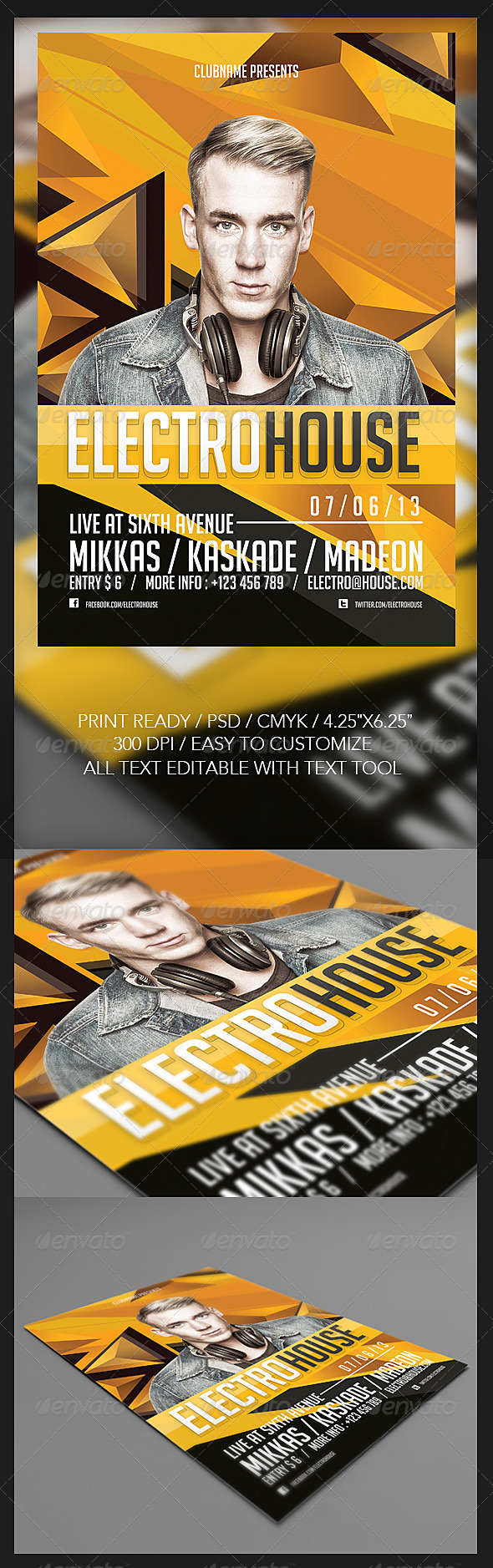 GraphicRiver Electro House Flyer 5082716 GraphicRiver Electro House Flyer 5082716