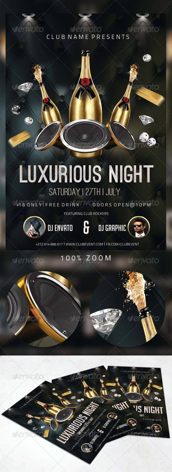 Luxurious Night Party Flyer - Clubs & Parties Events