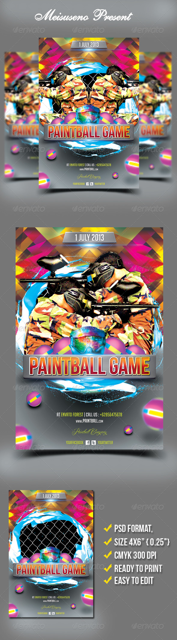 GraphicRiver Paintball Game Flyer 4947069 GraphicRiver Paintball Game Flyer 4947069