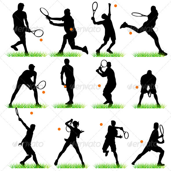 Tennis Silhouette Vector