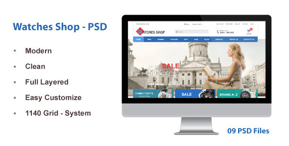 ThemeForest Watches Fashion Shop PSD 5085145 ThemeForest Watches Fashion Shop PSD 5085145