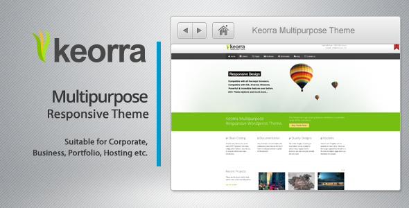Keorra Multipurpose Responsive Wordpress Theme - Business Corporate