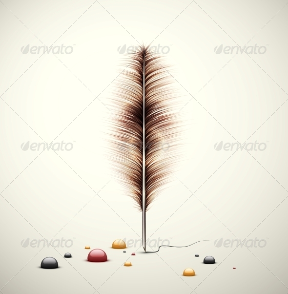 GraphicRiver Feather with Ink 5089064 GraphicRiver Feather with Ink 5089064