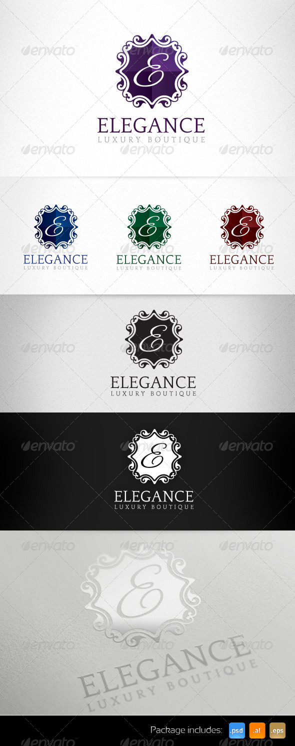 Elegance Luxury Boutique Exclusive Logo - Letters Logo Templates