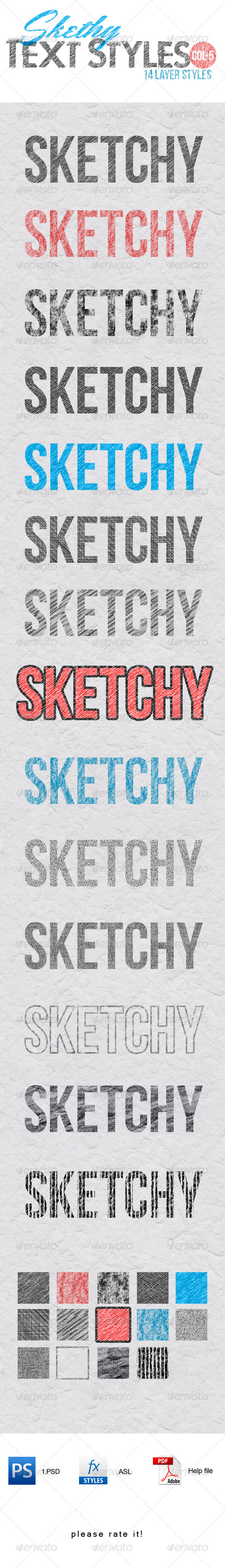 Sketchy Layer Style - Text Effects Actions