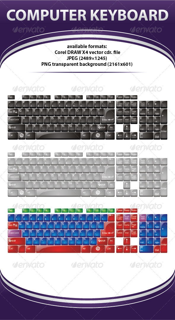 Computer Keyboard - Objects 3D Renders