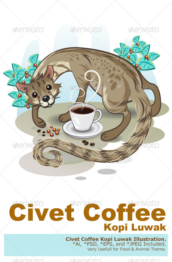 GraphicRiver Civet Coffee Kopi Luwak 5094102 GraphicRiver Civet Coffee Kopi Luwak 5094102