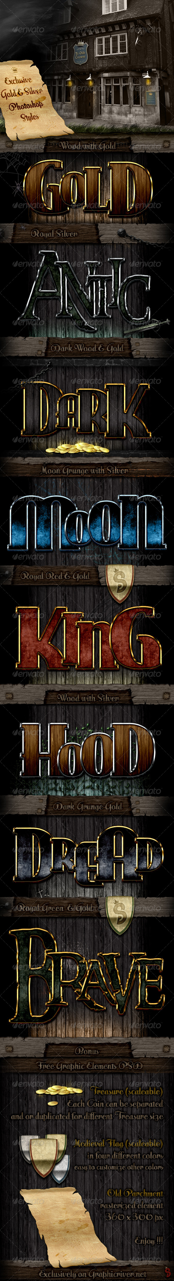 Gold And Silver Exclusive Styles - Styles Photoshop