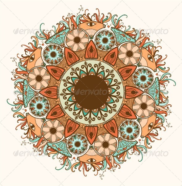 GraphicRiver Ornamental round lace pattern.Delicate circle 4456084 GraphicRiver Ornamental round lace pattern.Delicate circle 4456084