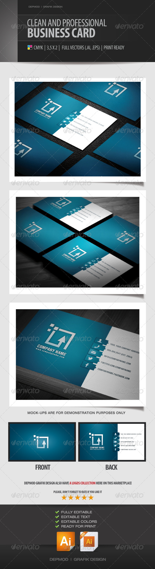 Corporate And Professional Business Card - Corporate Business Cards