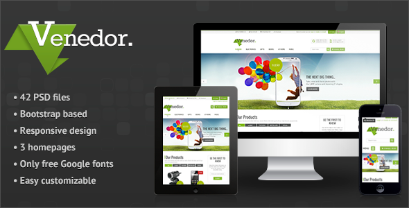 ThemeForest Venedor Bootstrap Responsive eCommerce PSD 5101438 ThemeForest Venedor Bootstrap Responsive eCommerce PSD 5101438